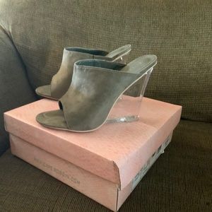 Shoes Cape Robin Peep Toe Clear Wedge Heel
